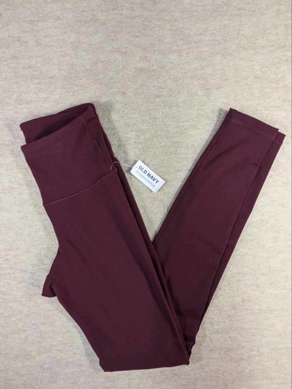 *NWT Old Navy Active Slim Burgundy Leggings Work Out Gym Athleisure Size Small